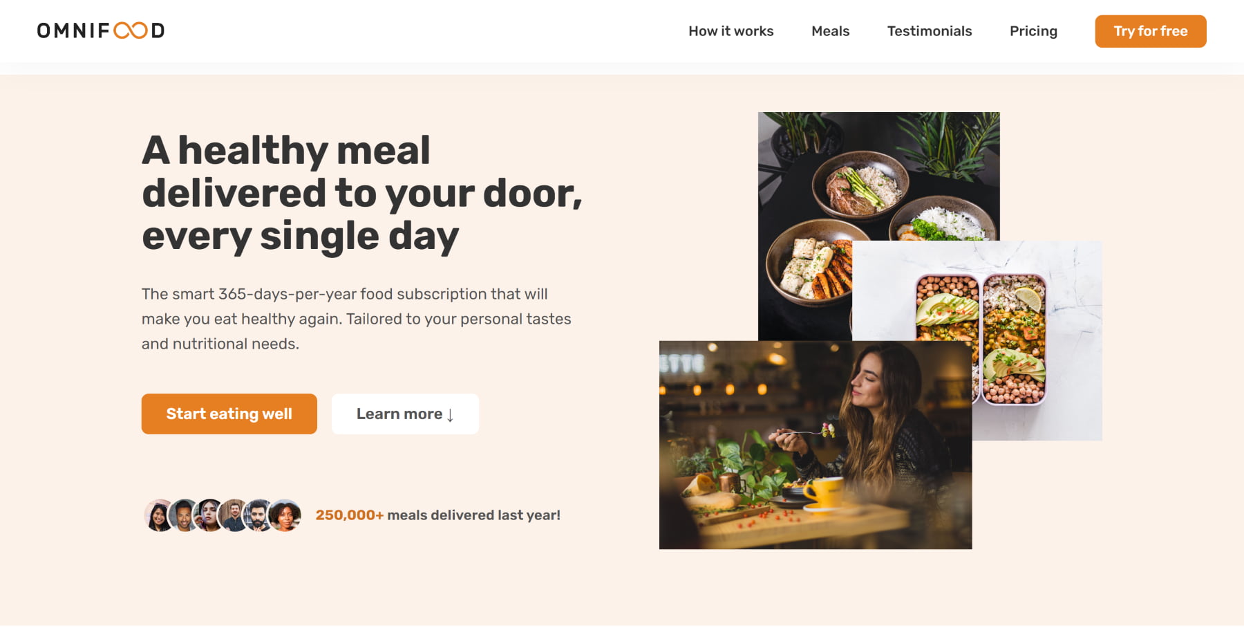 omni food landing page image